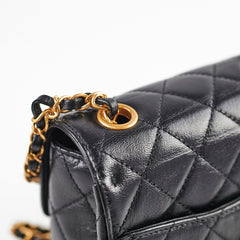 Chanel Seasonal Square Black Goat Skin Microchipped 2022