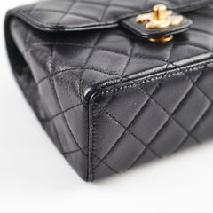 Chanel Seasonal Square Black Goat Skin Microchipped 2022