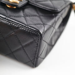 Chanel Seasonal Square Black Goat Skin Microchipped 2022