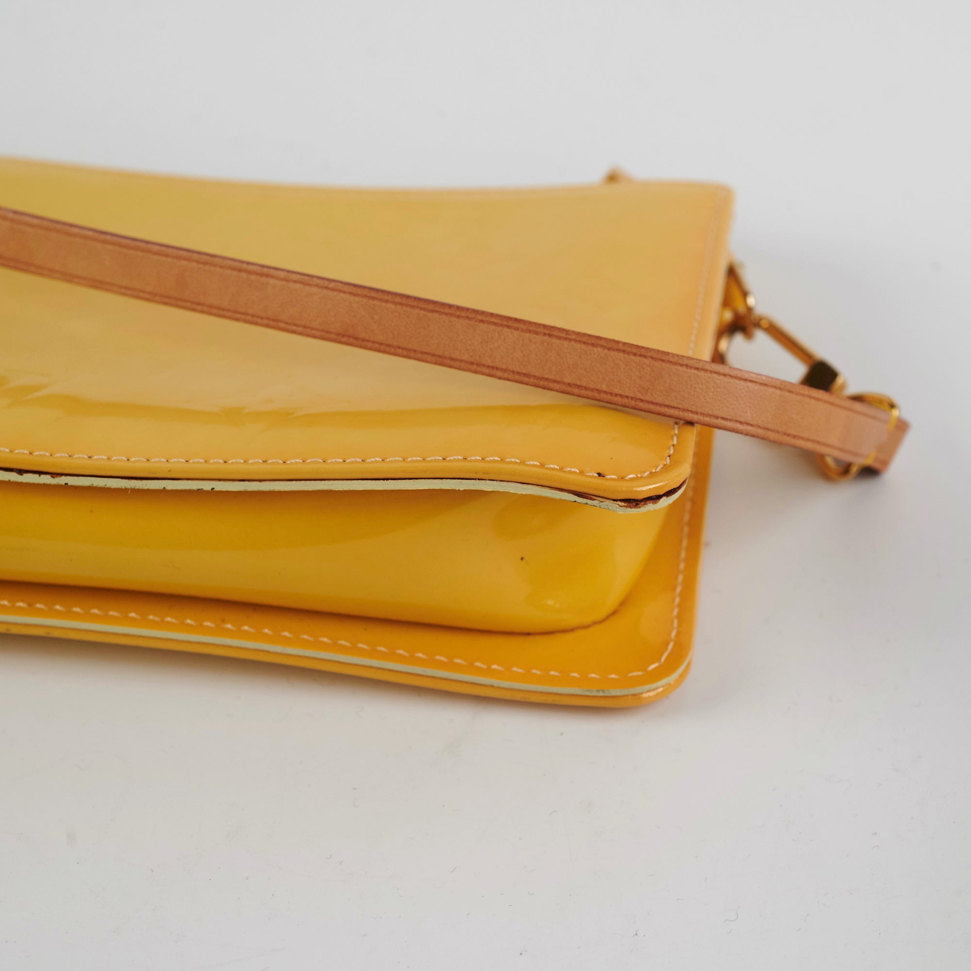 Louis Vuitton Louis Vuitton Yellow Vernis Leather Walker Pochette