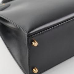 Hermes Vintage Kelly 28 Box Black Stamp G Square (2003)