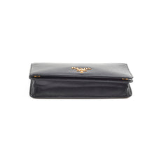 Prada Saffiano Leather Wallet on Chain WOC Black