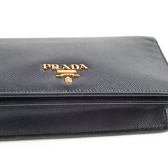 Prada Saffiano Leather Wallet on Chain WOC Black