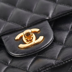 Chanel medium/large quilted classic flap black (microchipped)