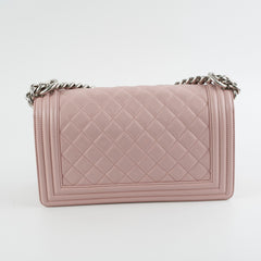 Chanel Calfskin Old Medium Boy Pink