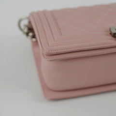 Chanel Calfskin Old Medium Boy Pink