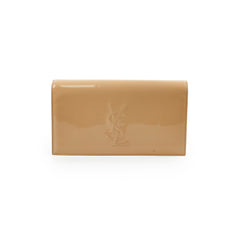 Saint Laurent Clutch Large Patent Clutch Beige