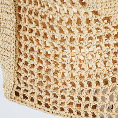 Prada Raffia Crochet Natural Tote Bag