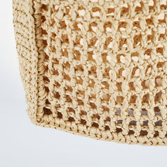 Prada Raffia Crochet Natural Tote Bag