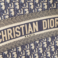 Christian Dior Book Tote Large Oblique Navy