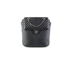 Chanel Chevron Large Urban Spirit Backpack Black