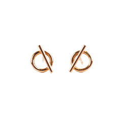 Hermes Enchappe Rose Gold Earrings