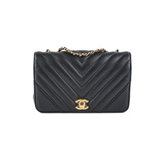 Chanel Chevron Season Flap Black