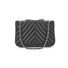 Chanel Chevron Season Flap Black