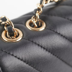 Chanel Chevron Season Flap Black