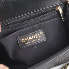 Chanel Chevron Season Flap Black