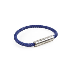 Hermes Goliath Leather Bracelet Blue