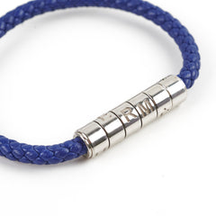 Hermes Goliath Leather Bracelet Blue