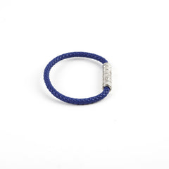 Hermes Goliath Leather Bracelet Blue