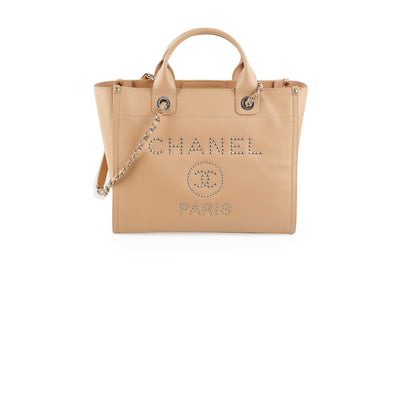 Chanel Deauville Tote Medium Beige - THE PURSE AFFAIR