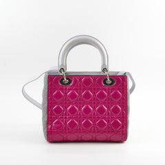 Christian Dior Lady Dior Medium Bicolour Purple/Grey