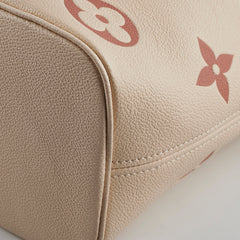 Louis Vuitton Neverfull MM Monogram Empreinte Creme/Rose Trianon