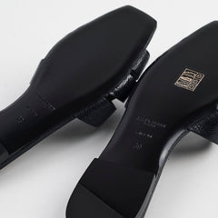 Saint Laurent Tribute Flat Sandal Black New