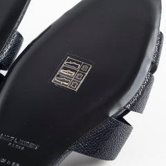 Saint Laurent Tribute Flat Sandal Black New