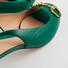 Gucci Jade Green Slingback S12