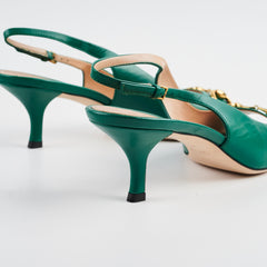 Gucci Jade Green Slingback S12