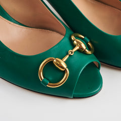 Gucci Jade Green Slingback S12