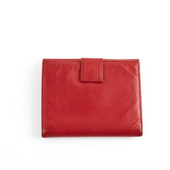 Prada Red Saffiano Leather Wallet