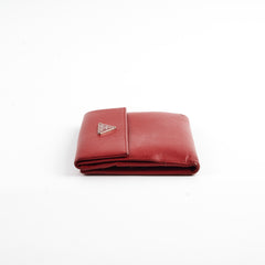 Prada Red Saffiano Leather Wallet