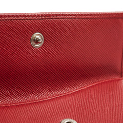 Prada Red Saffiano Leather Wallet