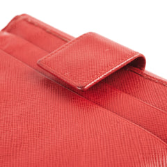 Prada Red Saffiano Leather Wallet