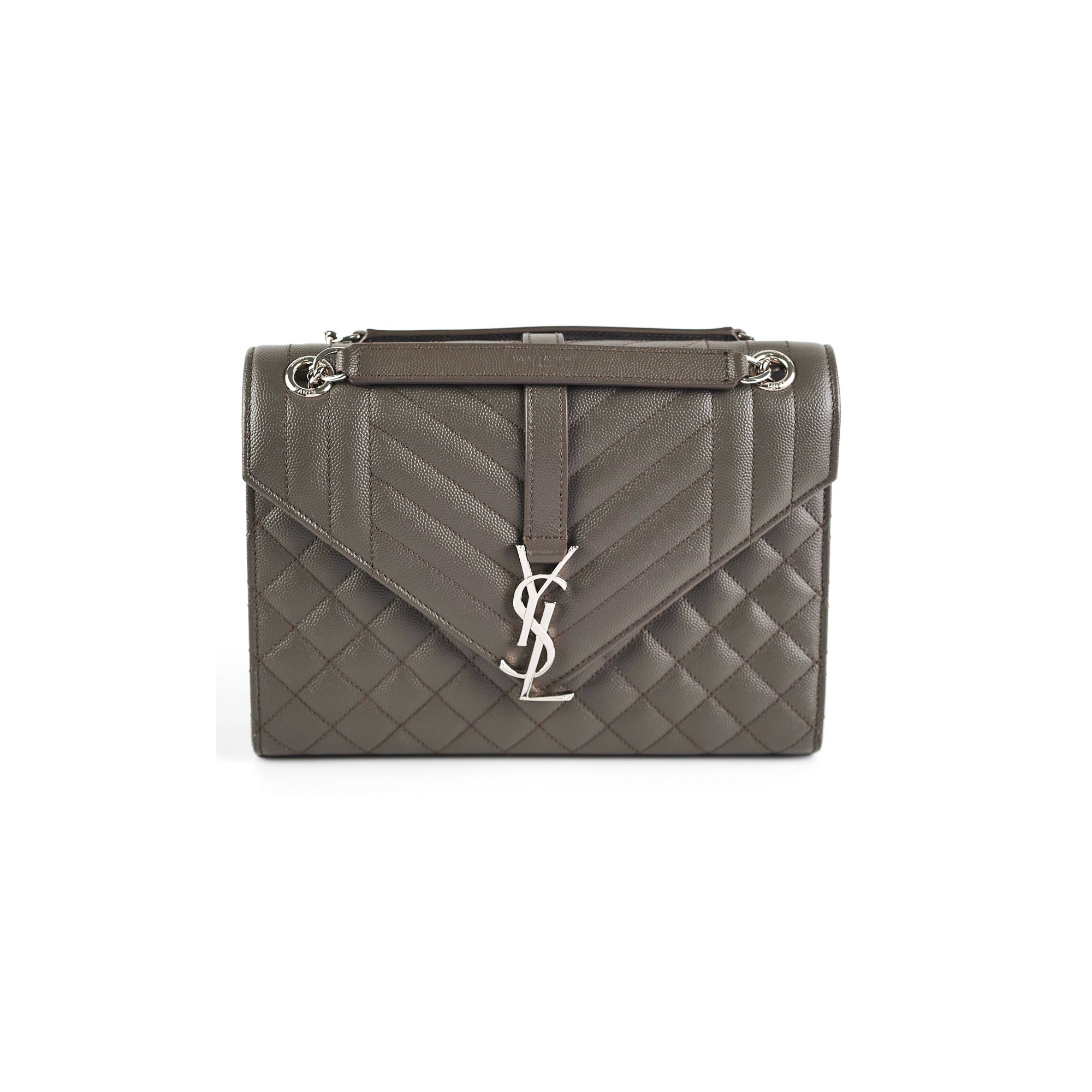 Saint Laurent Medium Envelope Bag Black - THE PURSE AFFAIR