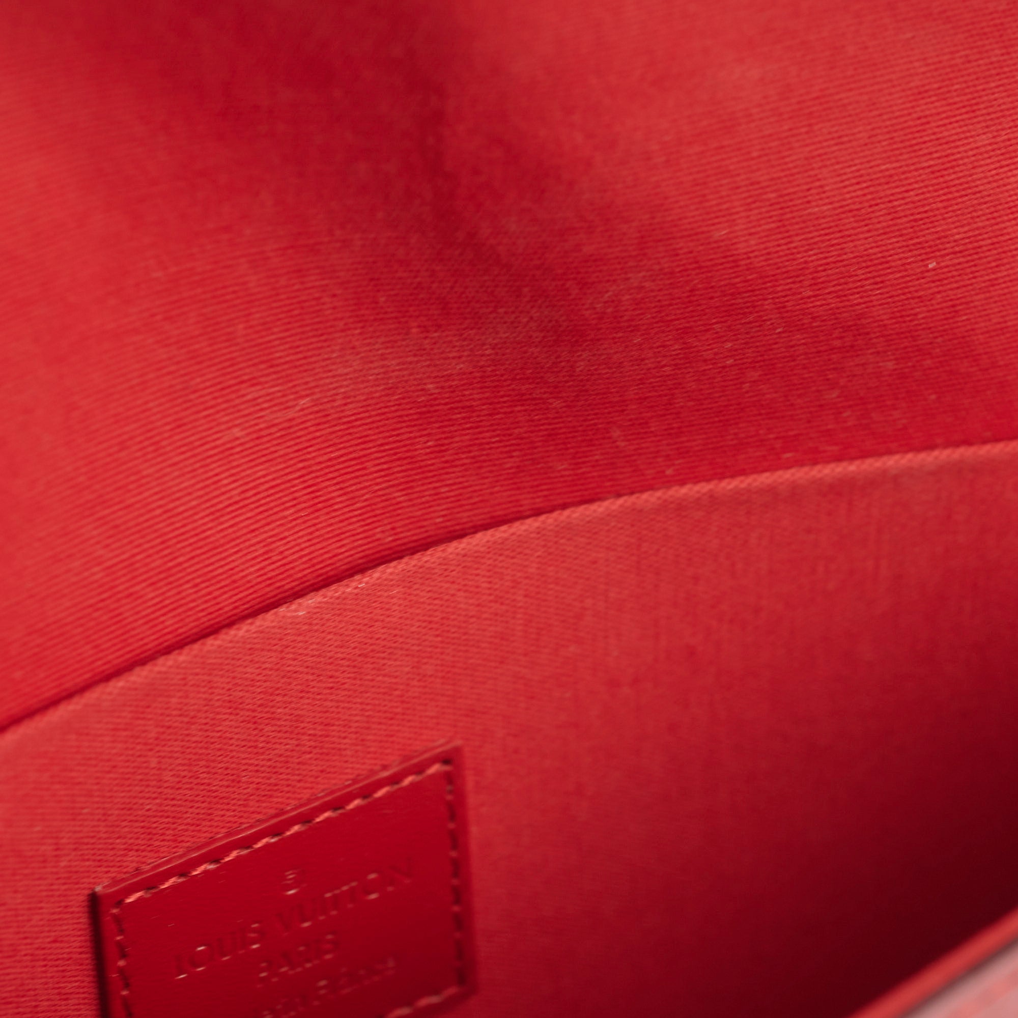 Louis Vuitton Pochette Félicie in Cerise Red Monogram Vernis - SOLD