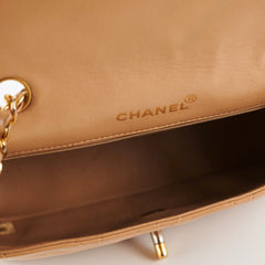 Chanel Vintage Beige Diana Lambskin