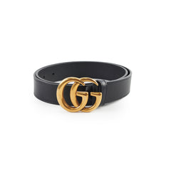 Gucci Marmont Black Leather Belt Size 80