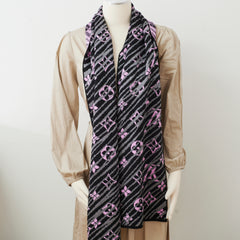 Louis Vuitton Pink/Black Scarf