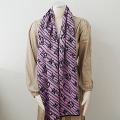 Louis Vuitton Pink/Black Scarf