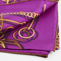 Gucci Purple Silk 65 X65cm Scarf