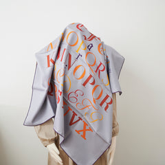 Hermes Silk Scarf Grey