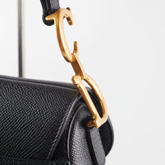 Christian Dior Mini Saddle Black Calfskin