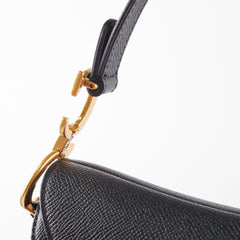 Christian Dior Mini Saddle Black Calfskin