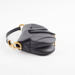 Christian Dior Mini Saddle Black Calfskin