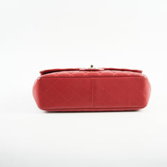 Chanel Caviar Jumbo Single Flap Red