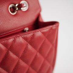 Chanel Caviar Jumbo Single Flap Red