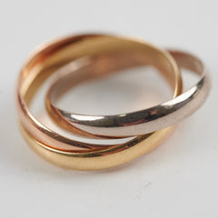 Cartier Trinity Tricolor Ring Size 48