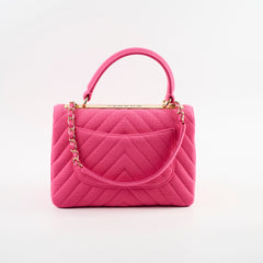 Chanel Trendy CC Small Canvas Pink Chevron -